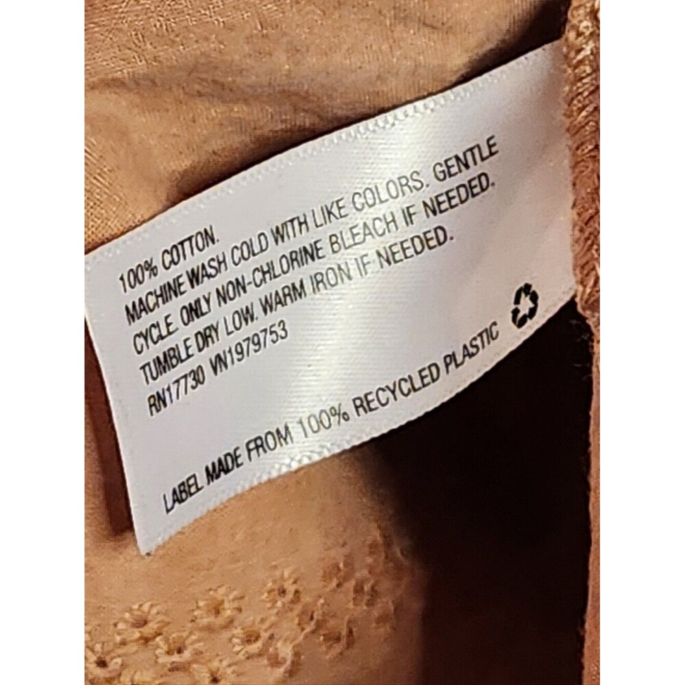 Universal Threads Peach Ruffled Square-Neck Blouse Size Large - Picture 3 of 10